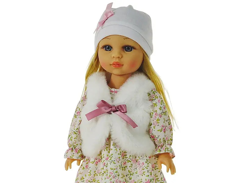 Lalka 38cm z polskim dźwiękiem, w sukience