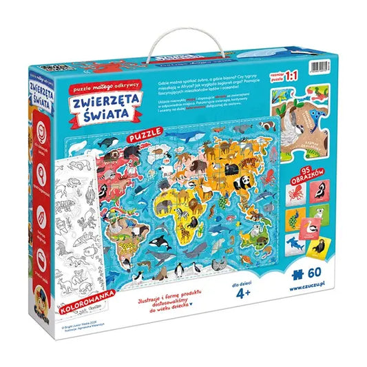 Puzzle małego odkrywcy - Zwierzęta świata
