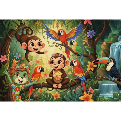 Puzzle Inspired By Nature 100 el. Małpki i przyjaciele