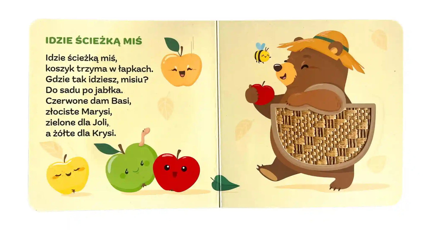 Książeczka edukacyjna rymowanki dotykanki ślimak ślimak