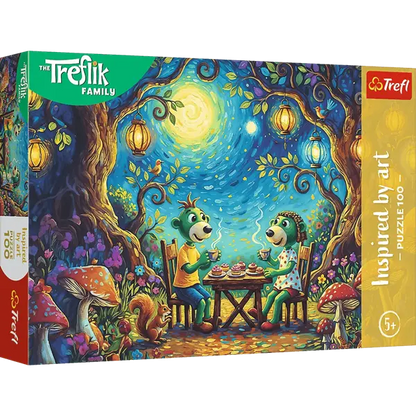 Puzzle Rodzina Treflików, Inspired By Art 100 el. Spotkanie w kawiarni