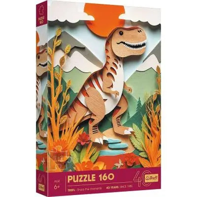 Puzzle 160 40-lecie paper art: dinozaur