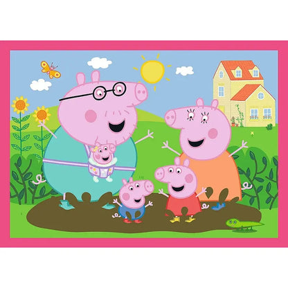 Puzzle 4w1 Peppa uwielbia przygody