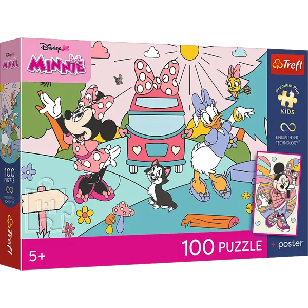 Puzzle Premium Plus Kids UFT, Disney Minnie, 100 el. Różowa przygoda