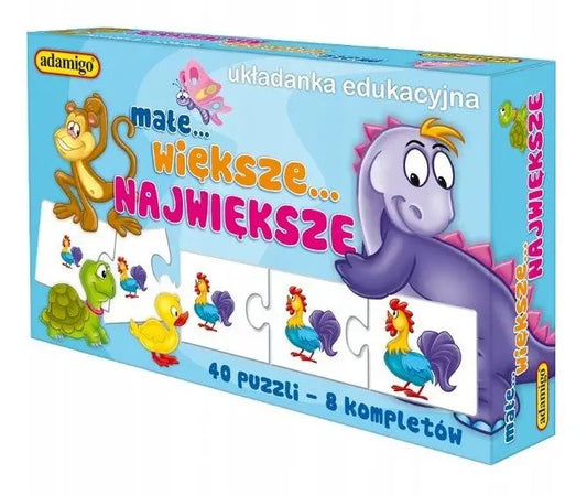 Małe, większe, największe - układanka