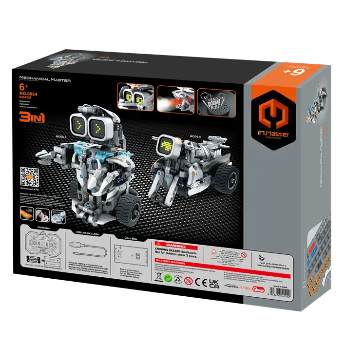 Immaster rc inteligentny robot programujący 3w1 408 elementów