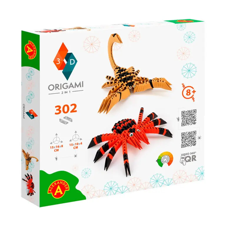 Origami 3d 2w1 pająk i skorpion