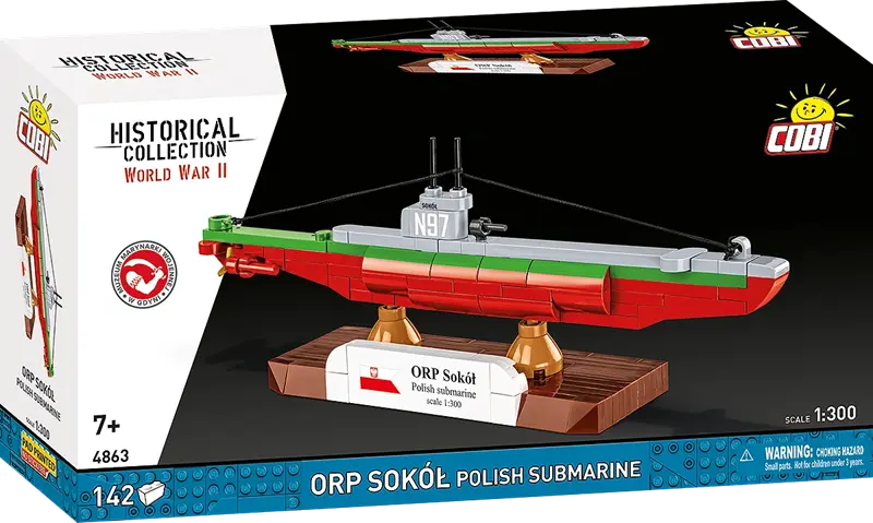 COBI HC WWII ORP Sokół Polish Submarine 142kl 4863