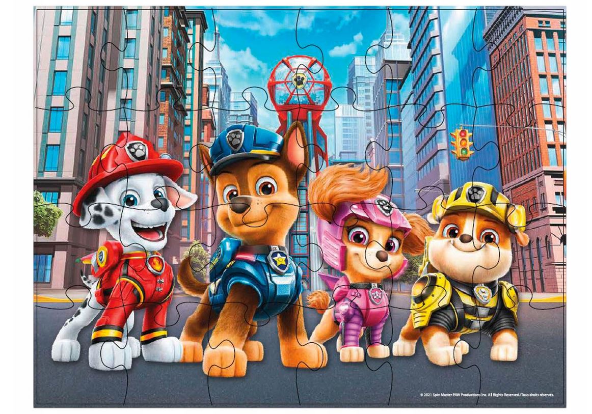 SPIN Psi Patrol puzzle drewniane 3x24 6028789