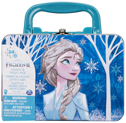 SPIN Frozen2 puzzle 2x24 metal.walizka 6052989