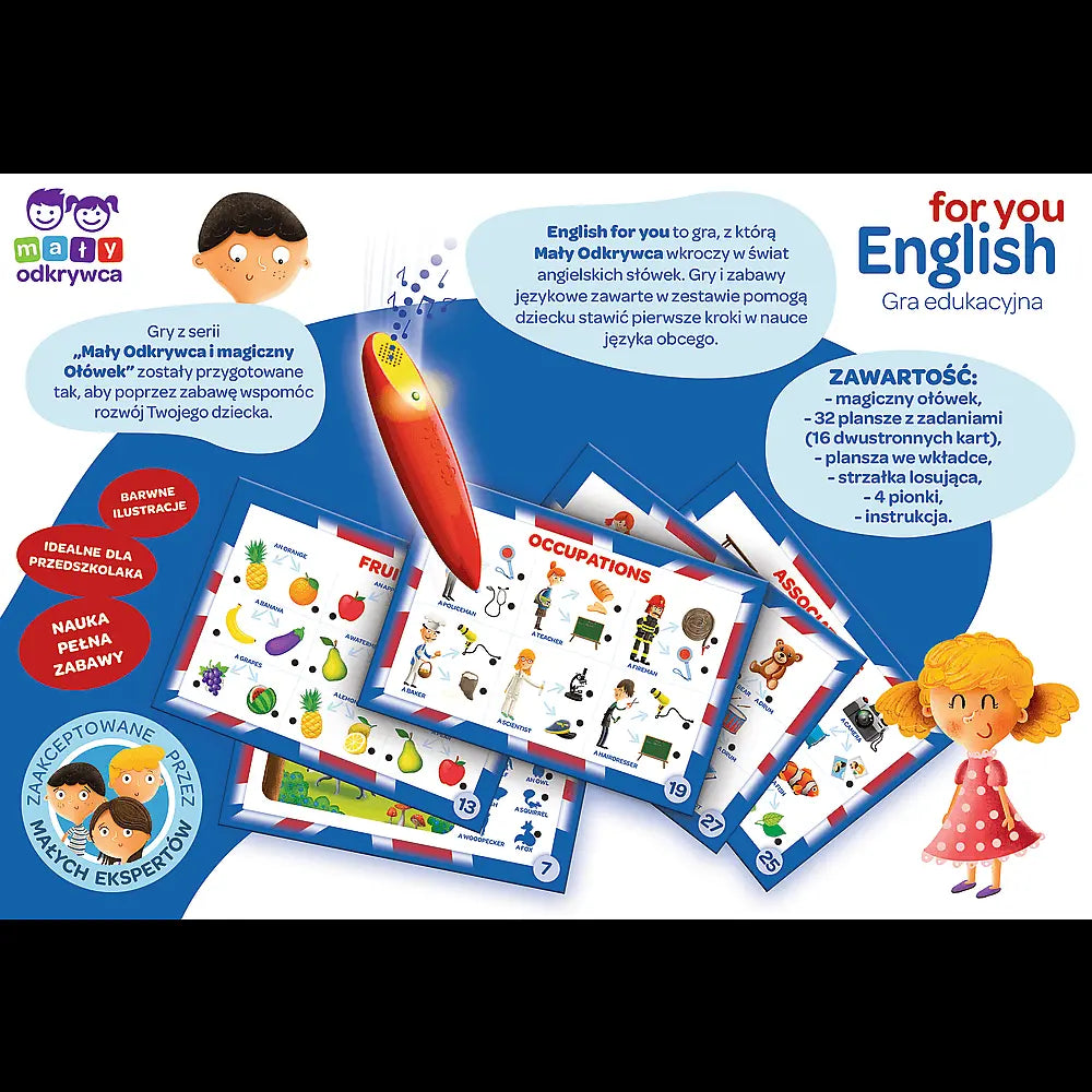 Mały odkrywca gra english for you magiczny ołówek