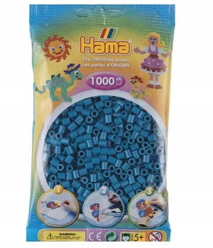Koraliki midi 1000 szt niebieski lazurowy