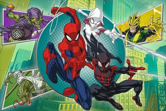 Puzzle 100 Pajęcza maska Spiderman
