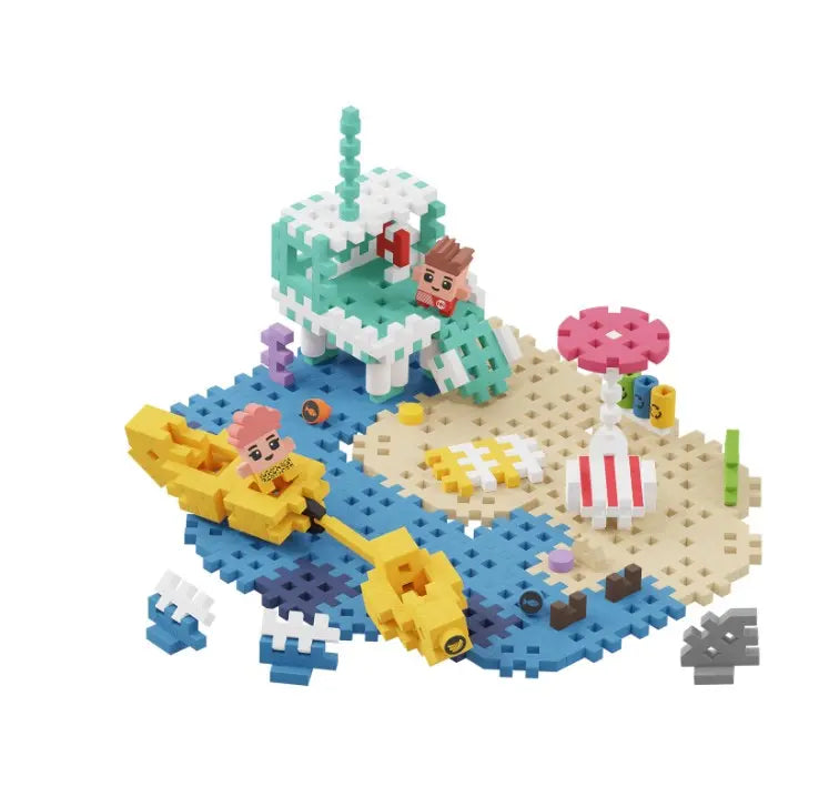 Klocki wafle mini Plaża 148 elementów