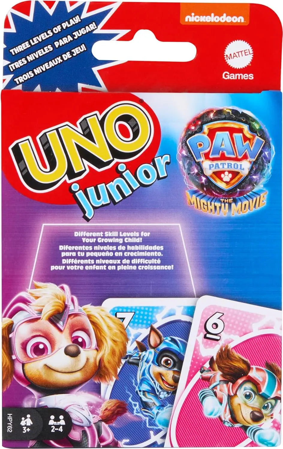 Uno gra w karty junior psi patrol