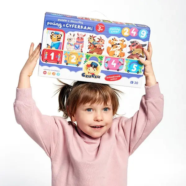 Puzzle z dziurką - Pociąg z cyferkami