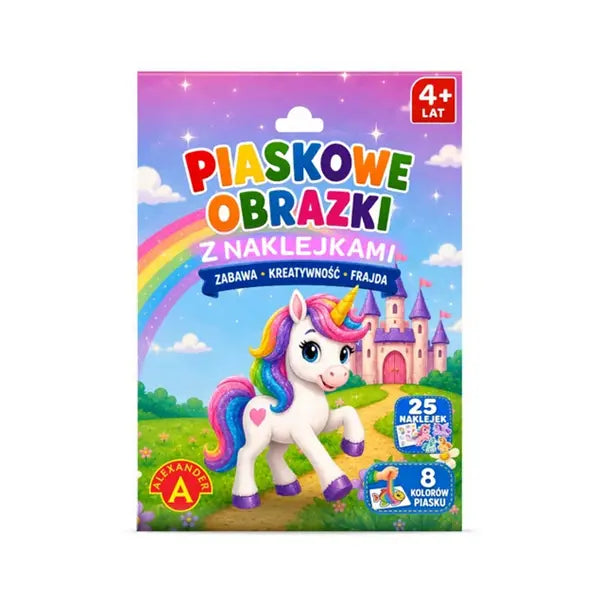 Zestaw kreatywny piaskowe obrazki - Jednorożec
