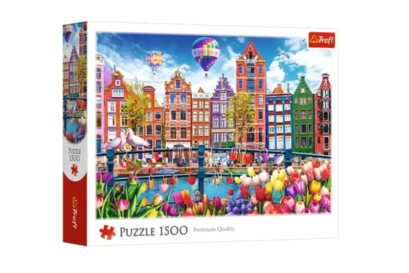 Puzzle 1500 Kolorowy Amsterdam