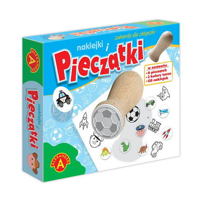 Pieczątki i naklejki zabawka dla chłopców