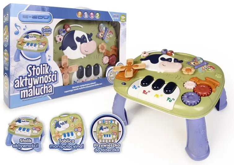 Stoliczek edukacyjny malucha e-edu z pianinkiem