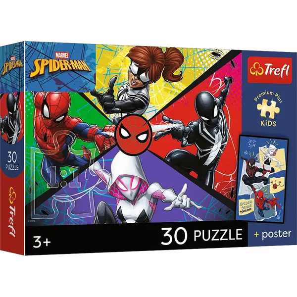 Puzzle Premium Plus Kids, Marvel 30 el. Pajęcza moc