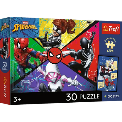 Puzzle Premium Plus Kids, Marvel 30 el. Pajęcza moc