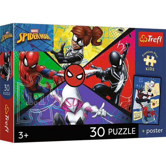 Puzzle Premium Plus Kids, Marvel 30 el. Pajęcza moc