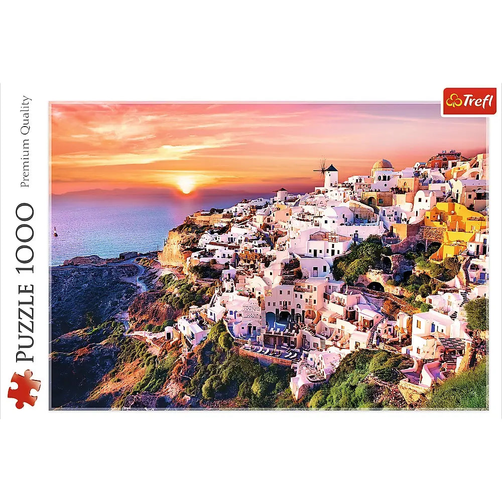 Puzzle 1000 zachód słońca nad santorini