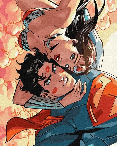 Malowanie po numerach 40x50 - Wonder Woman: Uściski