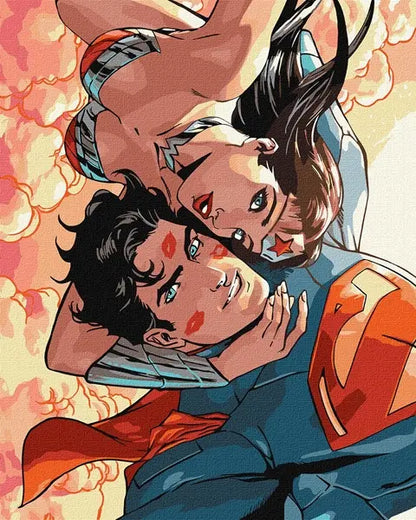 Malowanie po numerach 40x50 - Wonder Woman: Uściski
