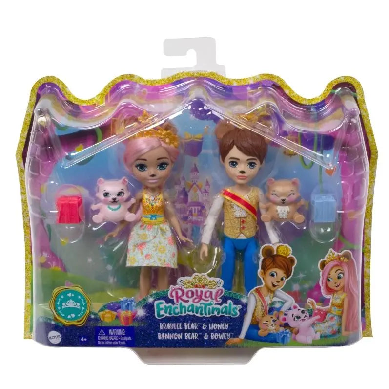 Enchantimals królewska para niedźwiadki braylee i bannon