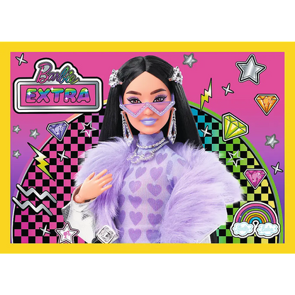 Puzzle 4w1 wesoły świat barbie