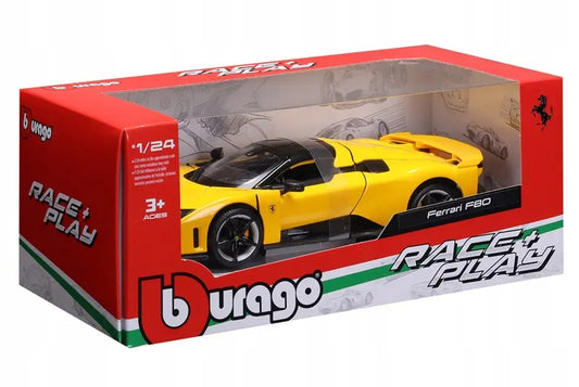 BBU 1:24 Ferrari R&P F80 Yellow G Modena 26034YL