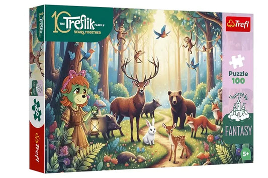 Puzzle 100el. Inspired By Fantasy - Zwierzęta z magicznego lasu