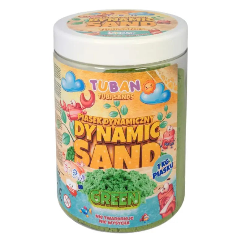 Piasek dynamiczny 1 kg zielony