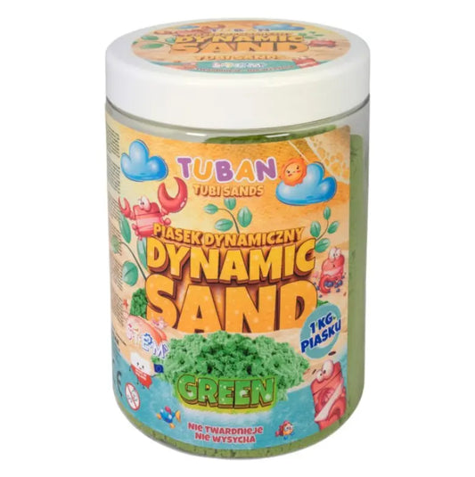Piasek dynamiczny 1 kg zielony