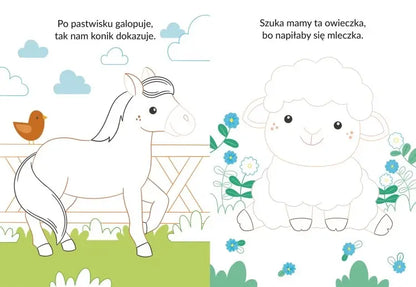 Książeczka z naklejkami- Wiejskie zwierzęta