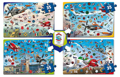 CLE puzzle 4szt+gra gdzie to jest? Planes 12021