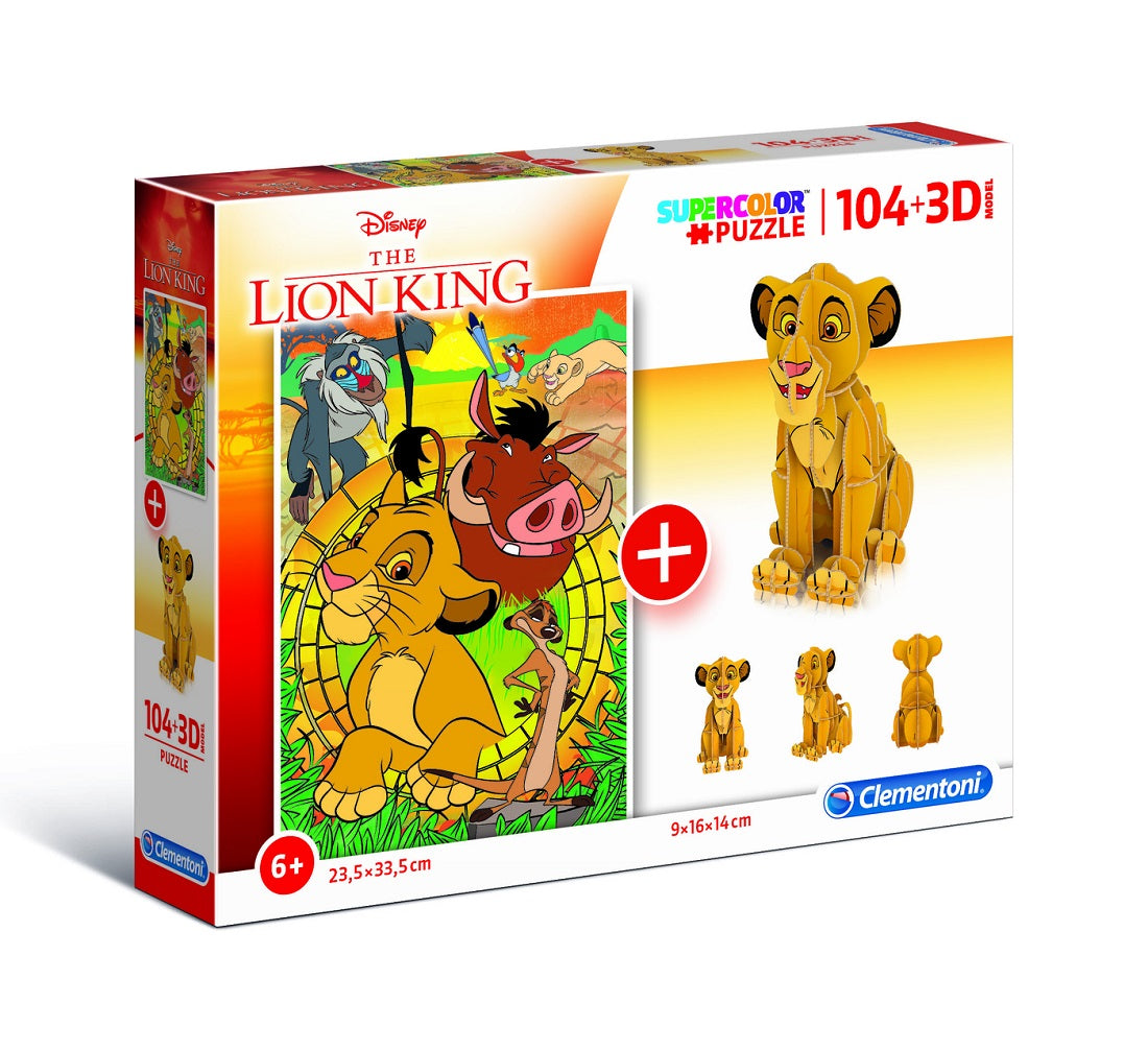 CLE puzzle 104 + 3D Model Lion King 20158