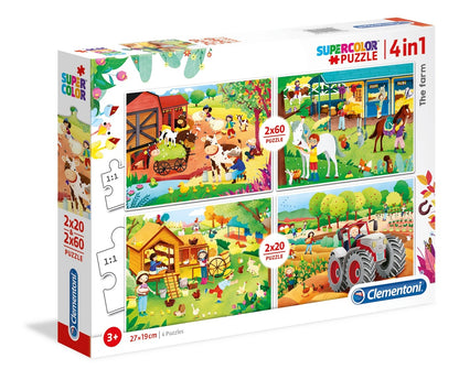CLE puzzle 2X20 + 2X60 4w1 Farma 21304