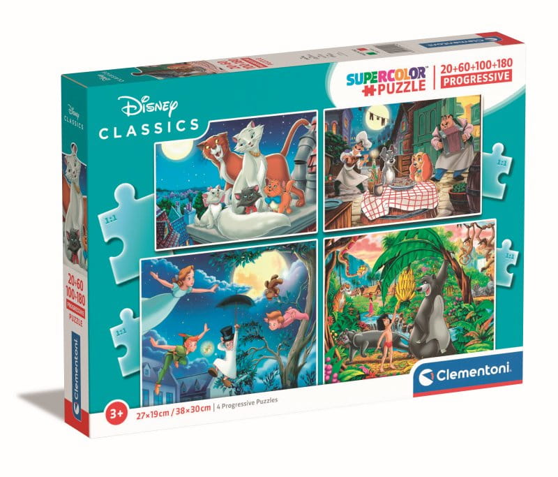 Puzzle 4w1 superkolor disney classic