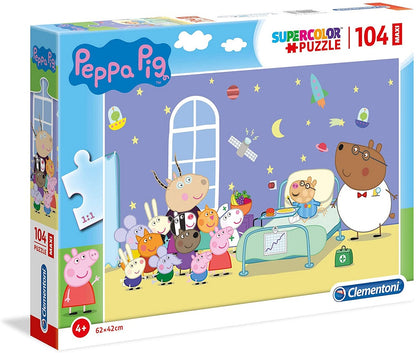 CLEMENTONI Puzzle 104 MAXI Super Kolor Świnka Peppa 23735