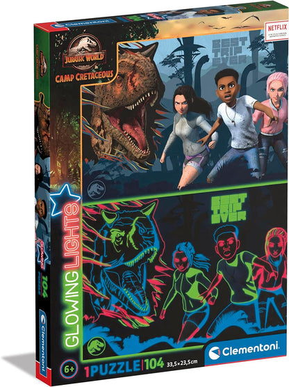 Puzzle 104 glowing jurassic world