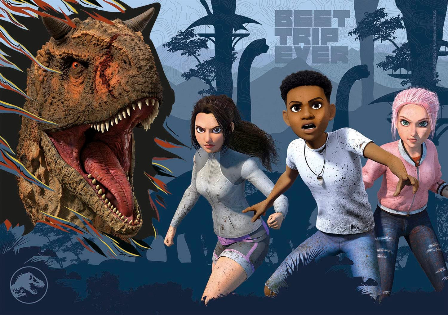Puzzle 104 glowing jurassic world
