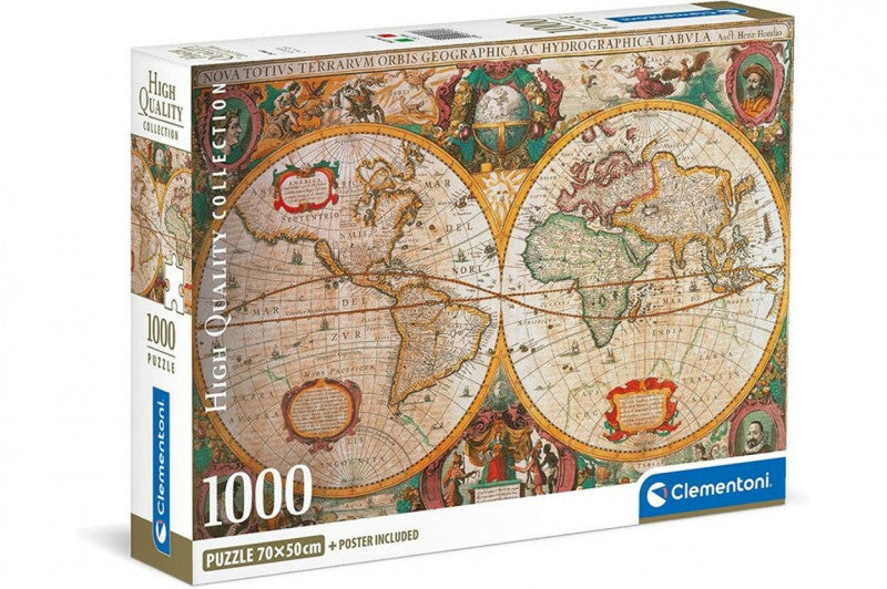 CLE puzzle 1000 Compact Mappa Antica 39706