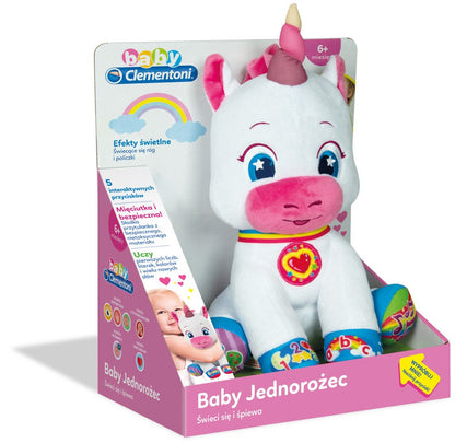 CLE BABY interaktywny jednorożec plusz.50544