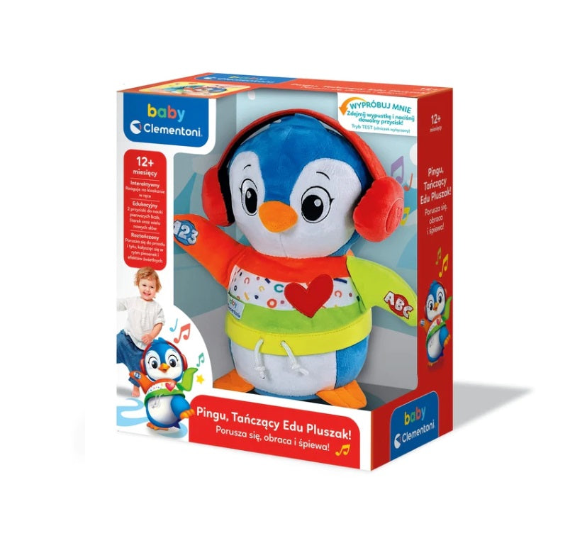 Baby clementoni pingu tańczący pluszak edukacyjny
