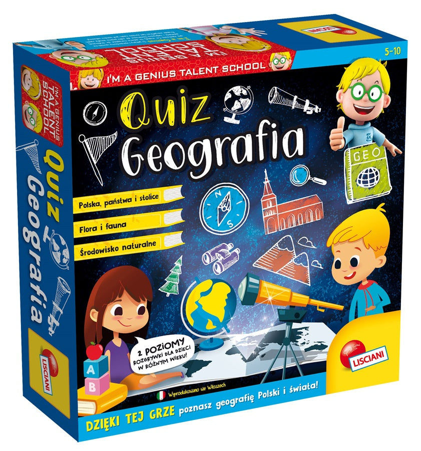 Lisciani I'm a genius Quiz Geografia 67107