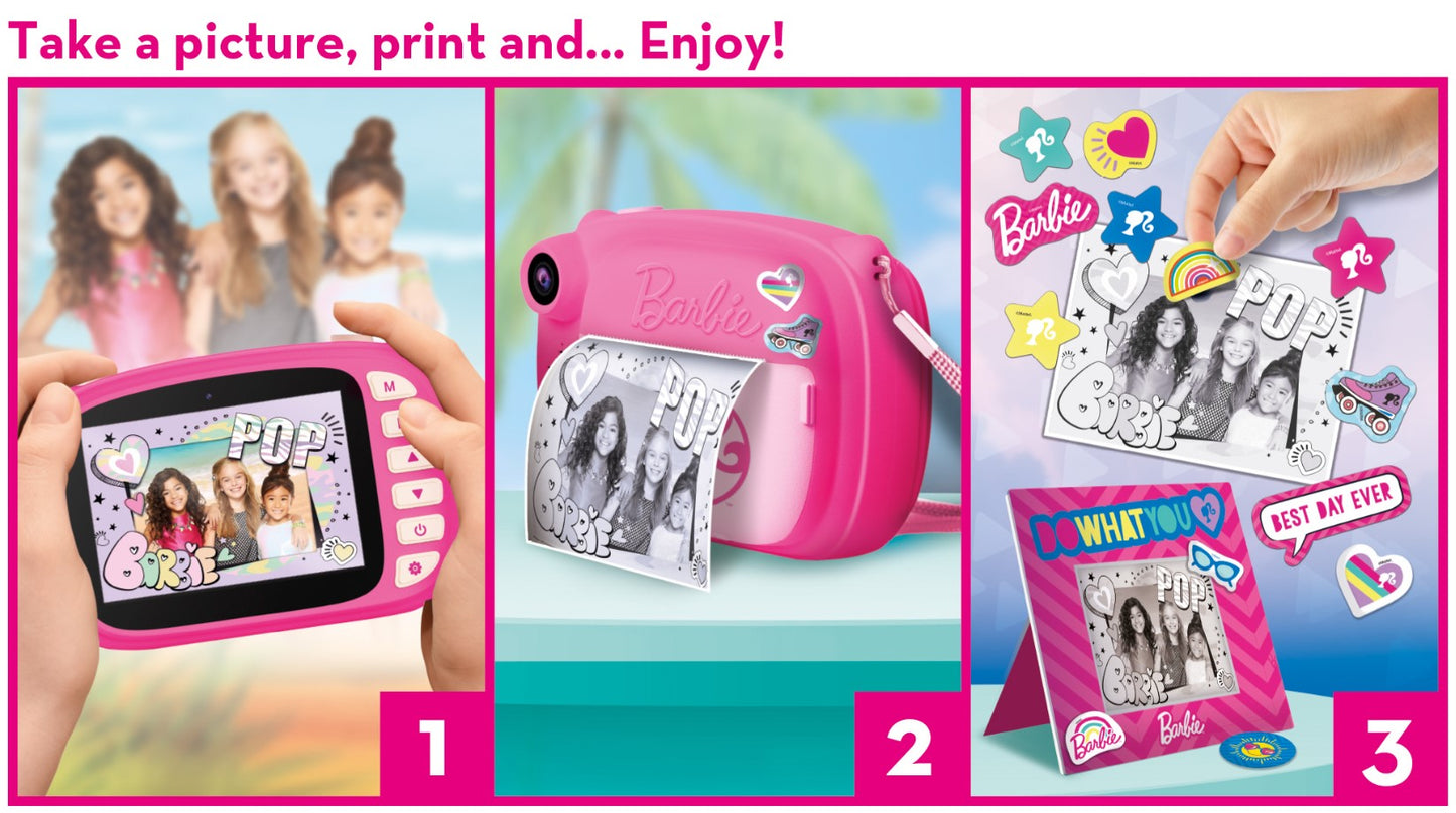 Lisciani Barbie aparat Print Cam 97050