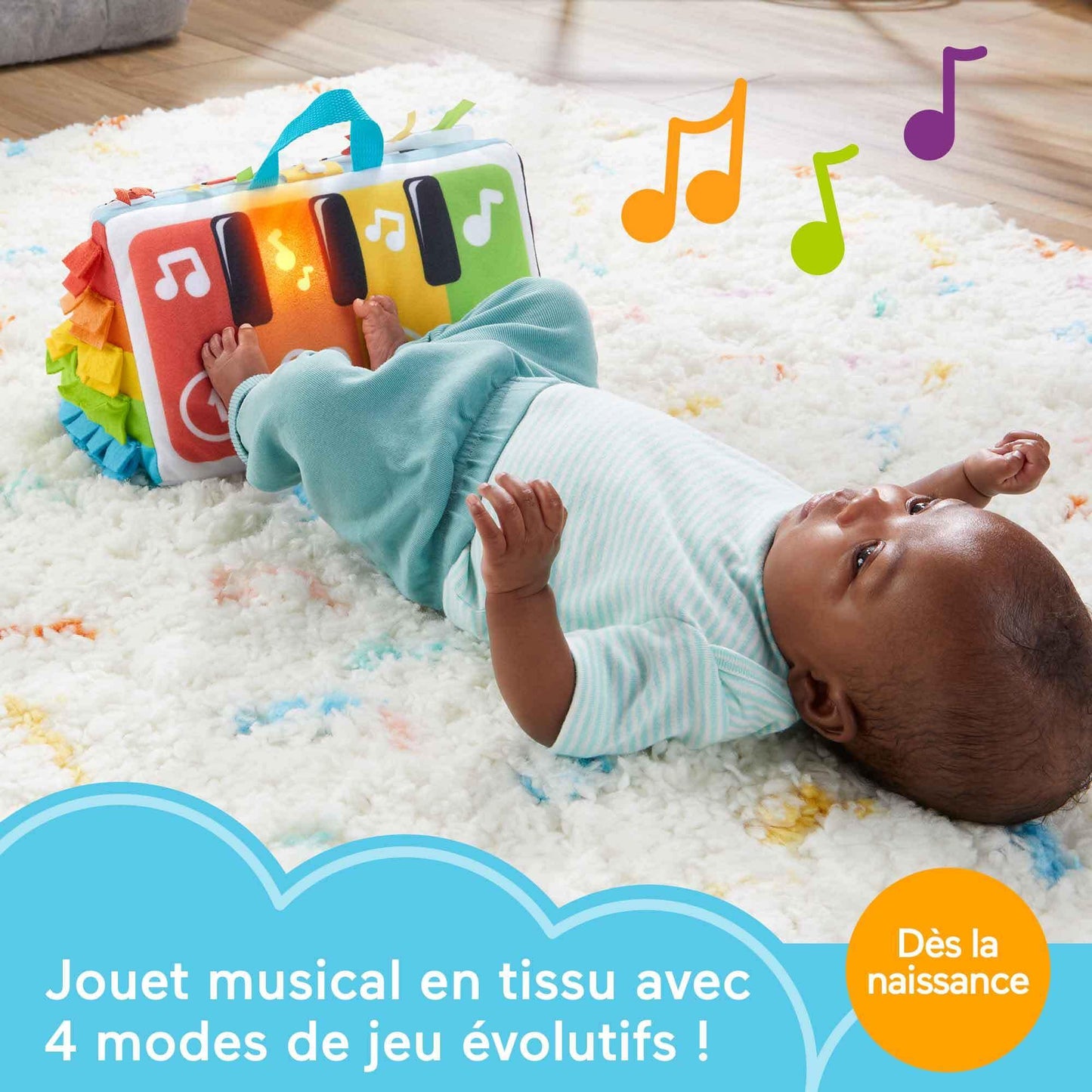 Fisher-price miękkie pianinko światło i muzyka